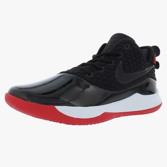Nike LeBron Witness III PRM Men's Basketball Shoe (US 14  Black/White/Red) - Picture 2 of 15